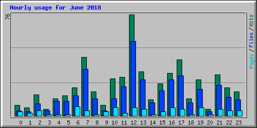 Hourly usage for June 2018